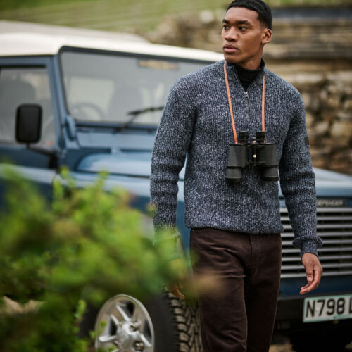 Soloman Zip Neck Knitted Pullover Thumbnail