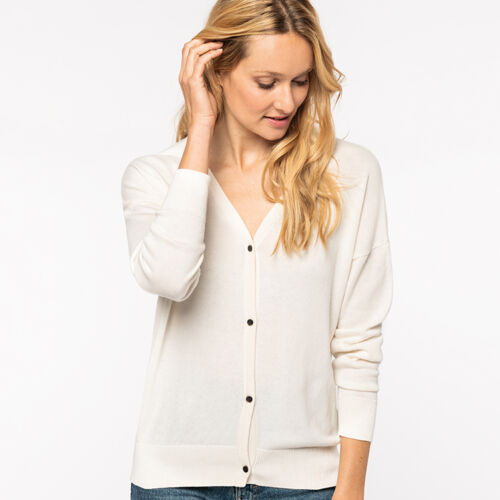 Native Spirit Ladies TENCEL™ V Neck Cardigan Thumbnail