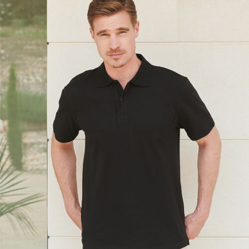 Henbury Unisex Stretch Cotton Piqué Polo Shirt Thumbnail