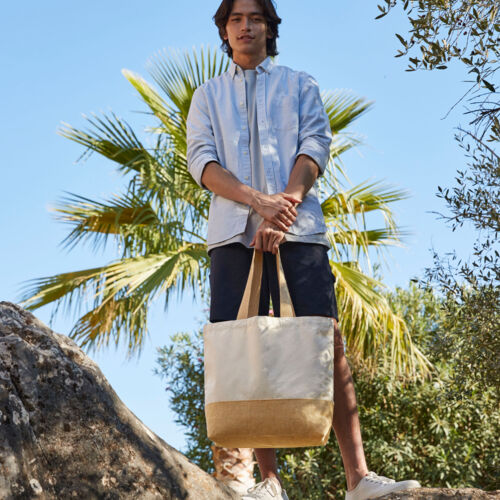 Jute Base Canvas Tote Thumbnail